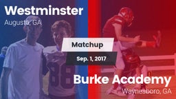 Matchup: Westminster High vs. Burke Academy  2017