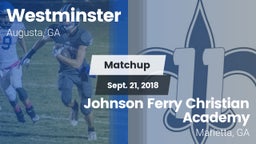 Matchup: Westminster High vs. Johnson Ferry Christian Academy 2018