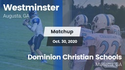 Matchup: Westminster High vs. Dominion Christian Schools 2020