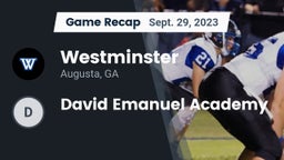 Recap: Westminster  vs. David Emanuel Academy 2023