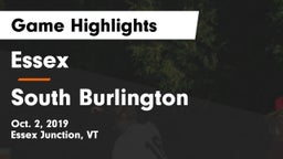 Essex  vs South Burlington Game Highlights - Oct. 2, 2019
