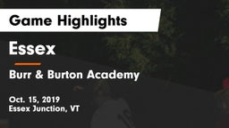 Essex  vs Burr & Burton Academy  Game Highlights - Oct. 15, 2019