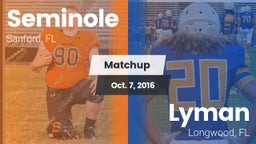 Matchup: Seminole  vs. Lyman  2016