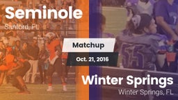 Matchup: Seminole  vs. Winter Springs  2016