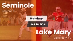 Matchup: Seminole  vs. Lake Mary  2016