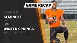 Recap: Seminole  vs. Winter Springs  2016