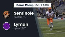 Recap: Seminole  vs. Lyman  2018