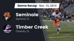 Recap: Seminole  vs. Timber Creek  2019