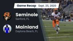 Recap: Seminole  vs. Mainland  2020