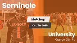 Matchup: Seminole  vs. University  2020