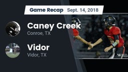 Recap: Caney Creek  vs. Vidor  2018