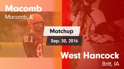 Matchup: Macomb  vs. West Hancock  2016