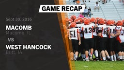 Recap: Macomb  vs. West Hancock  2016