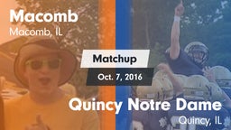 Matchup: Macomb  vs. Quincy Notre Dame  2016