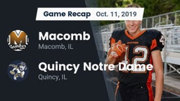 Recap: Macomb  vs. Quincy Notre Dame 2019