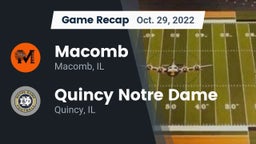 Recap: Macomb  vs. Quincy Notre Dame 2022