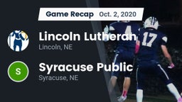 Recap: Lincoln Lutheran  vs. Syracuse Public  2020