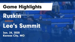 Ruskin  vs Lee's Summit  Game Highlights - Jan. 24, 2020