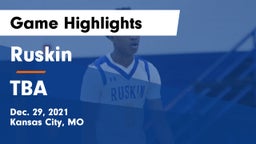 Ruskin  vs TBA Game Highlights - Dec. 29, 2021