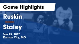 Ruskin  vs Staley  Game Highlights - Jan 23, 2017
