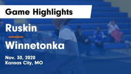 Ruskin  vs Winnetonka  Game Highlights - Nov. 30, 2020