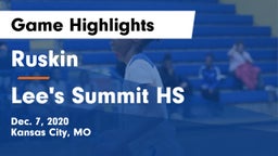 Ruskin  vs Lee's Summit HS Game Highlights - Dec. 7, 2020