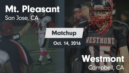 Matchup: Mt. Pleasant High Sc vs. Westmont  2016