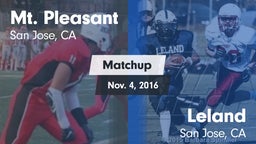 Matchup: Mt. Pleasant High Sc vs. Leland  2016