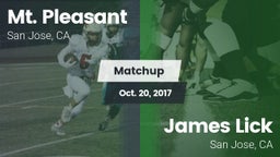 Matchup: Mt. Pleasant High Sc vs. James Lick  2017