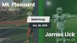 Matchup: Mt. Pleasant High Sc vs. James Lick  2018