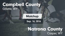 Matchup: Campbell County vs. Natrona County  2016