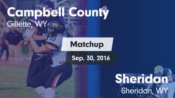 Matchup: Campbell County vs. Sheridan  2016