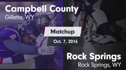 Matchup: Campbell County vs. Rock Springs  2016