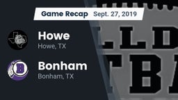 Recap: Howe  vs. Bonham  2019