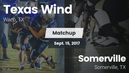 Matchup: Texas Wind vs. Somerville  2017