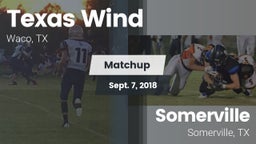 Matchup: Texas Wind vs. Somerville  2018