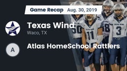 Recap: Texas Wind vs. Atlas HomeSchool Rattlers 2019