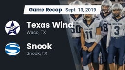 Recap: Texas Wind vs. Snook  2019