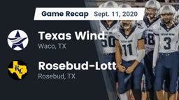 Recap: Texas Wind vs. Rosebud-Lott  2020