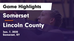 Somerset  vs Lincoln County  Game Highlights - Jan. 7, 2020