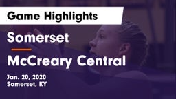 Somerset  vs McCreary Central  Game Highlights - Jan. 20, 2020