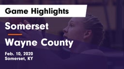 Somerset  vs Wayne County  Game Highlights - Feb. 10, 2020