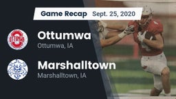 Recap: Ottumwa  vs. Marshalltown  2020
