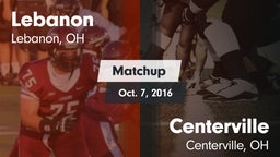 Matchup: Lebanon  vs. Centerville  2016