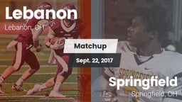 Matchup: Lebanon  vs. Springfield  2017