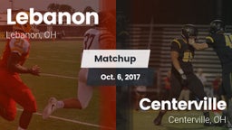 Matchup: Lebanon  vs. Centerville 2017