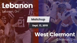 Matchup: Lebanon  vs. West Clermont  2019