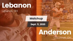 Matchup: Lebanon  vs. Anderson  2020