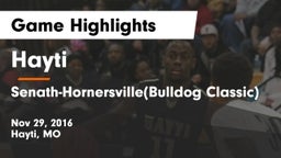 Hayti  vs Senath-Hornersville(Bulldog Classic) Game Highlights - Nov 29, 2016