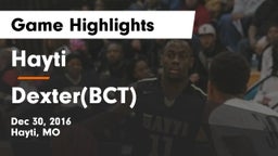 Hayti  vs Dexter(BCT) Game Highlights - Dec 30, 2016